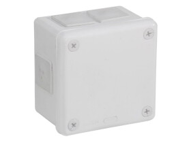 Puszka natynkowa VP-43 98x98x65mm IP55 6-wlotowa dławiki gumowe biała 043-01 VIPLAST