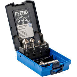 PFERD 25202153 Set HSS 90&#xB0; Countersink for steel &amp; non-ferrous metals