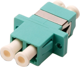 Fiber optic socket, LC, OM3, multimode, ceramic, turquoise, DN-96009-1