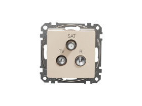 SEDNA DESIGN & ELEMENTS Gniazdo telewizyjne R/TV/SAT przelotowe (10dB) beżowy SDD112488 SCHNEIDER ELECTRIC