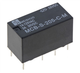 5V DPDT Subminiature Changeover PCB Relay 2A MCB-S-205-C-M