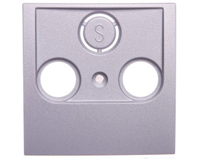 B7. Element centralny gniazda antenowego 2- wyjściowego aluminium 12031404