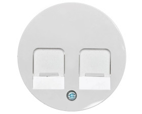 Berker R.1/R.3 Element centralny z zasuwami chroniącymi przed kurzem biały, połysk 11812089