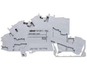 Złączka szynowa 3-pietrowa 2,5mm2 L/L/PE szara 2003-7645 TOPJOBS