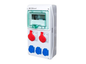 Rozdzielnica budowlana RB 8M gniazda 2x16A/5 3x250V IP54 RSS-02 942021 ELEKTROMET