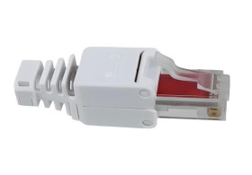 WTYK RJ45 8P8C KAT.6 OKRĄGŁY DRUT RJ-45 BEZNARZĘDZIOWY