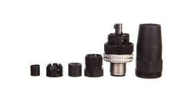 Złącze Męskie M12 Proste 5-Pinowe Dławica Pg7 Metal Xzcc12mdm50b