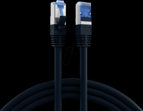 K5525FSW.1 Cat. 6A S/FTP patch cable, Super Flex, 1 m, black