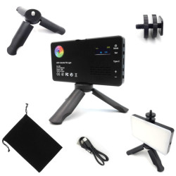 Lampa RGB do fotografii fotograficzna, kosmetyczna, akumulator