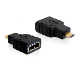 Delock 65242 HDMI Adapter [1x Micro HDMI™ - 1x HDMI socket] Black