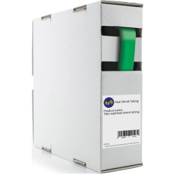 Heatshrink tubing, 2:1, (6.4/3.2 mm), PO, crosslinked, green, BYB-5-90F2044, package with 5 meters