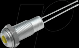 19010002 LED, wired, 5 mm, yellow, indoor/outdoor reflector, Ø8.2 mm, 8 m