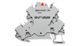 Złączka 2-Piętrowa 2,5Mm2 Z Led Szara Topjobs 2002-2221/1000-434 /50Szt./