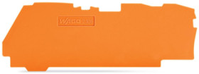 End/Intermediate plate, 1 mm thick, orange for 3 conductor terminals, 2106-1392