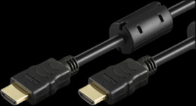 Adapter cable, 15 m, black, HDMI plug type A, straight to HDMI plug type A, straight, ICOC-HDMI-FR-150