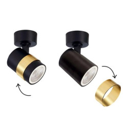 Spot Anillo 1 czarny 1xGU10 Light Prestige