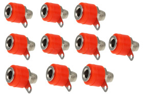 10szt. GNIAZDO BANANOWE CZERWONE 4MM