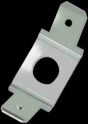 Flat plug distributor, 1 x 2 contacts, 6.3 x 0.8 mm, L 10 mm, uninsulated, angled, 3879A.68