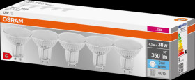 4058075466555 LED spot BASE GU10, 4,3 W, 350 lm, 4000 K, 5 pcs.