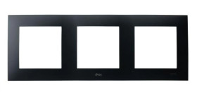 SZAFIR Ramka potrójna do łączników IP-44 czarny metalik RH-3Z/33
