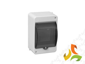 Rozdzielnica natynkowa 4 modułowa 1x4M drzwi transparentne N+PE IP40 S-4 C.2063 PAWBOL