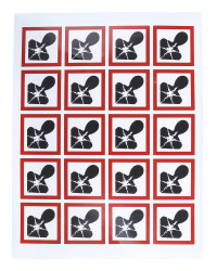 Etykieta bezpieczeństwa Czarny, Czerwony, Biały opis Niebezpieczeństwo dla zdrowia