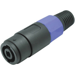 Kash 55201 Audio Jack Connector Straight 4 Pins Black/Blue 1 piece