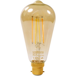 Link2Home L2HFEB22P5W Wi-Fi LED BC B22 Pear Filament Dim Bulb White 470 lm 4.5W