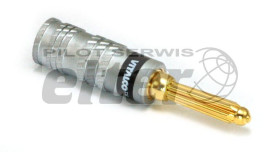 Wtyk bananowy zĹ‚ocony VITALCO LAW44 czarny