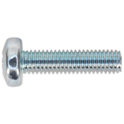 Sealey MSP520 Machine Screw M5 x 20mm Pan Head Pozi Zinc DIN 7985Z Pack of 100