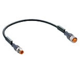 Kabel konfekcjonowany obustronnie złącza M12 męskie żeńskie proste 5-pinowe czarne PUR RST 5-RKT 5-228/3 M