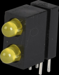 18017731 LED component, yellow, 3 mm, 15 mcd, 60°