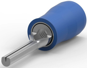 Insulated pin cable lug, 1.0-2.6 mm², AWG 16 to 14, 1.8 mm, blue, 165046