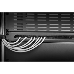 Renkforce RF-3429146 Server rack cabinet brush strip Black 1U 19 inch