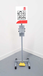 Dozownik obsługiwany nożnie, Szary, 250 ￫ 1000ml