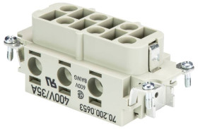 Wkładka złącza żeńskiego 70.200.0653.0 Wieland Electric Łączna ilość styków 6 10 szt.
