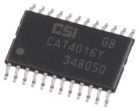 Sterownik LED CAT4016Y-T2, TSSOP, 24-Pin, 1.6A, 3 → 5,5 V DC, onsemi