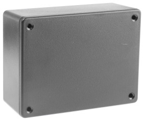 Obudowa Tworzywo ABS odporne na ogień szerokość zew. 84,6 mm długość zew. 112,5 mm wys. zew. 41,3 mm Hammond IP54 Czarny