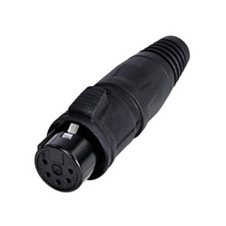 Rean RCX5F-Z-001-1 XLR Connector 5-Pin Socket Straight 1pc