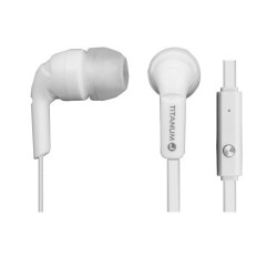 Słuchawki douszne TH109 z mikr. białe