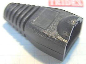 Osłona wtyku 8p8c (RJ45) 6mm czarna
