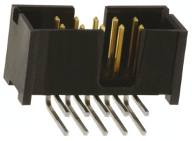 Wtyk PCB 10-pinowe raster: 2.54mm 2-rzędowe Molex Przewlekany 2.5A 250.0 V.