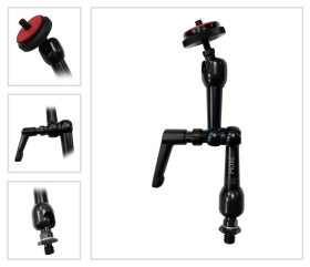 Ramię pomiarowe i podstawa, typ: Blokada środkowa, Aluminium, Stal