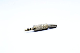 Wtyk JACK 3,5mm stereo, obudowa metalowa niklowana