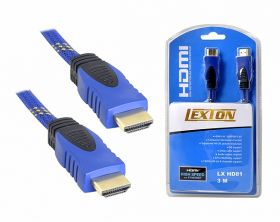 Przyłącze HDMI-HDMI 1.4V niebieskie 3m