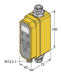 Turck 6870816 Czujnik przepływu FCMI-3/8D08DYA4P-LI-UP8X-H1141, 1 szt.