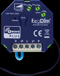 ECO-DIM.10-ZWV LED dimmer module, 250 W, phase off (RC), Z-Wave