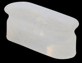 Silicone rubber vacuum pad, black, 20x8x8 mm