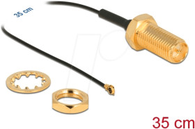 90478 Antenna Cable RP-SMA jack bulkhead to MHF® 4 plug 0.81 35 cm