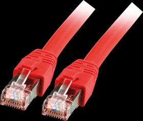K5528RT.0,5 RJ45 patch cable S/FTP, Cat. 8.1, BC, LSZH, 0.5 m, red